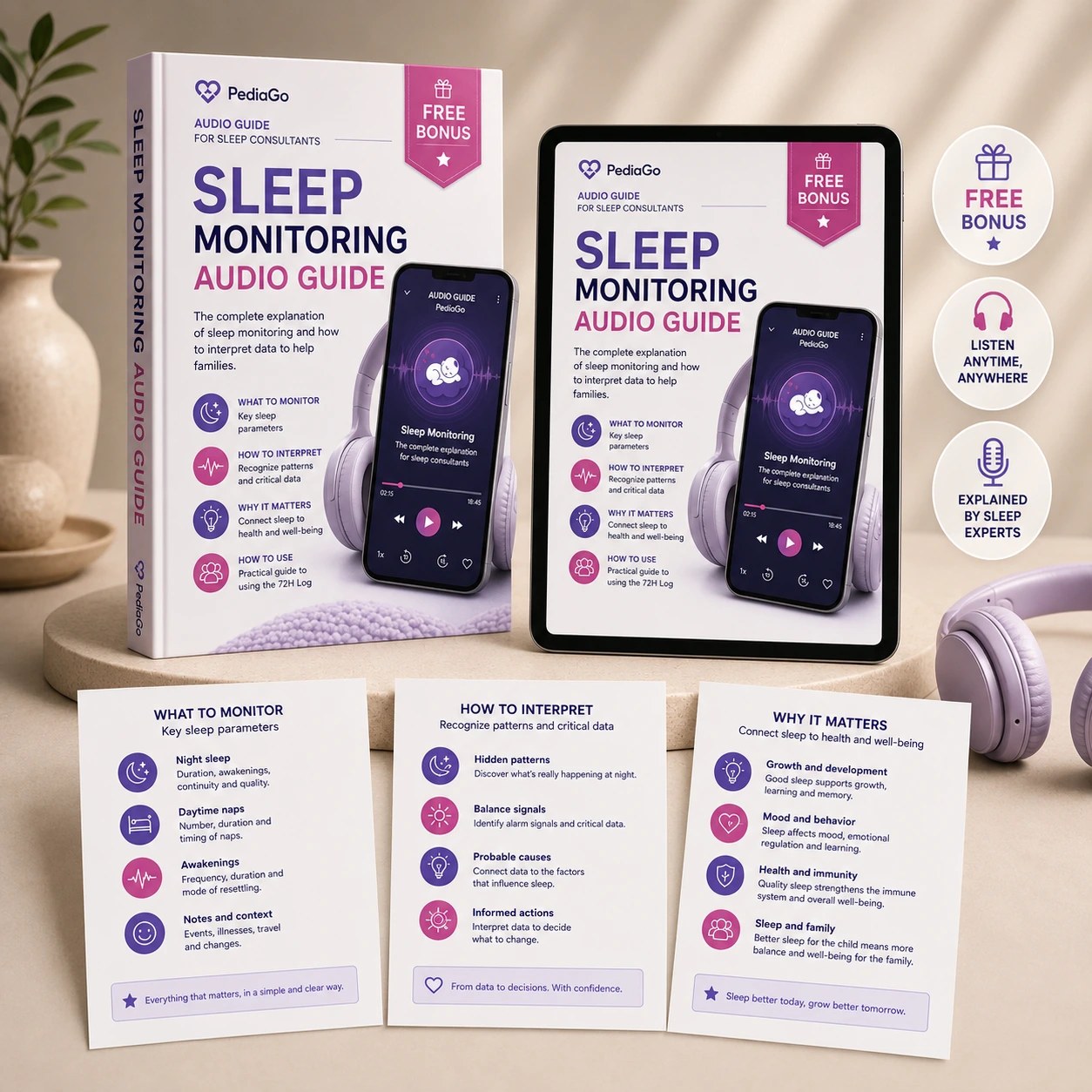 Sleep monitoring audio guide